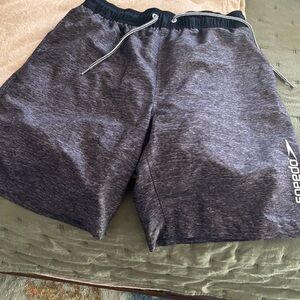 Speedo Men's Charcoal Athletic Shorts